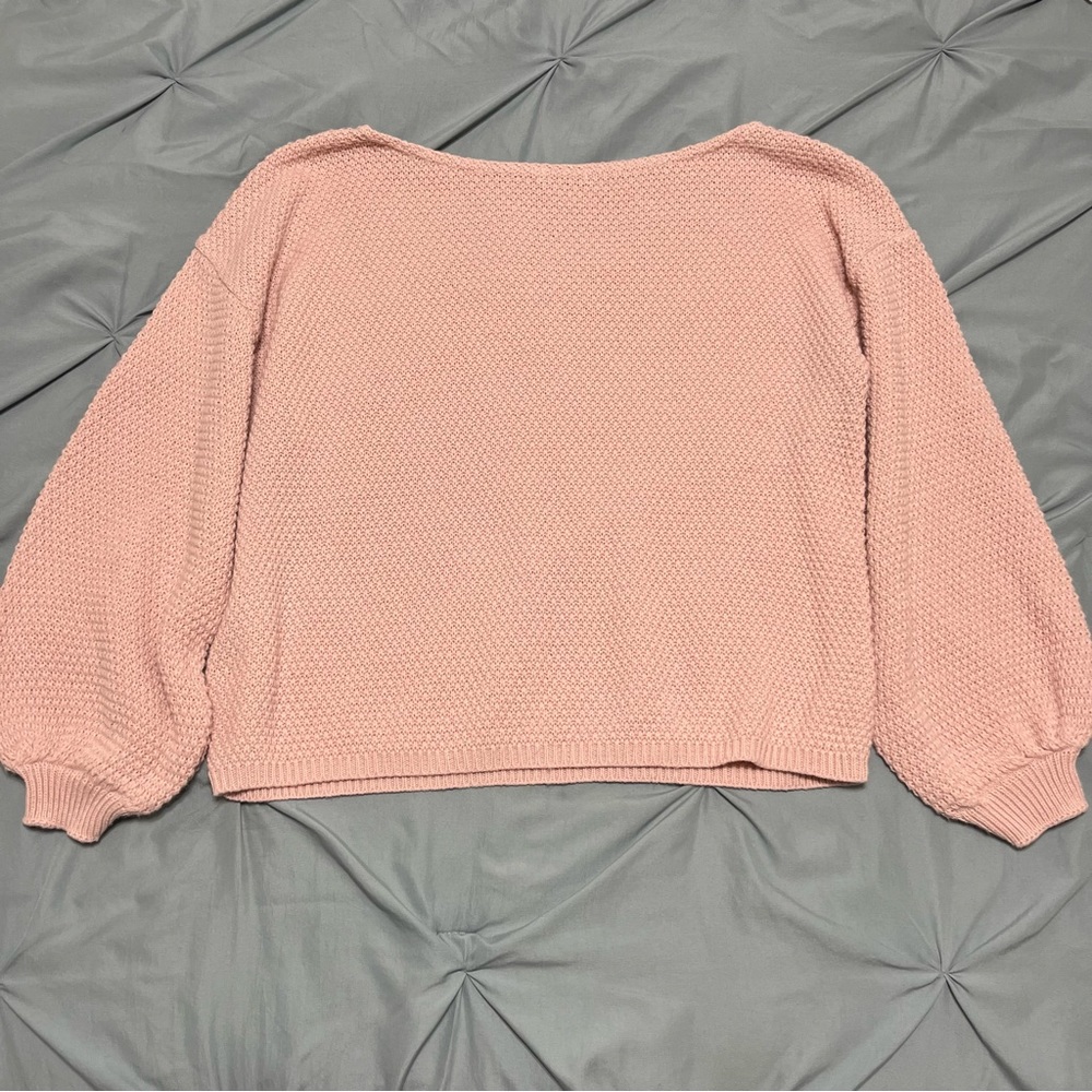 Nasty Gal Pink Off-the-Shoulder Sweater size 8 - Picture 7 of 12